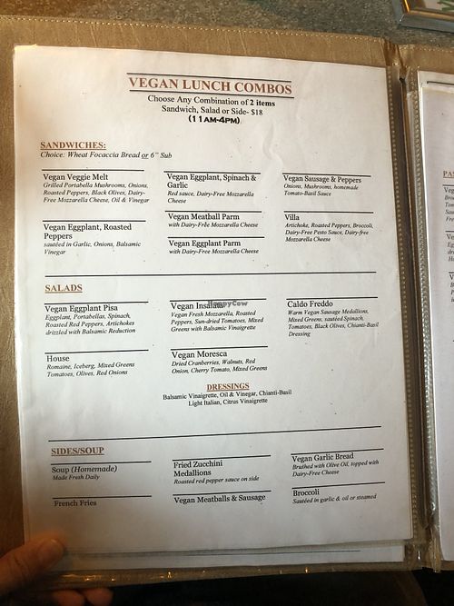 Menu 7  at Mama's Restaurant and Baci Cafe in Hackettstown