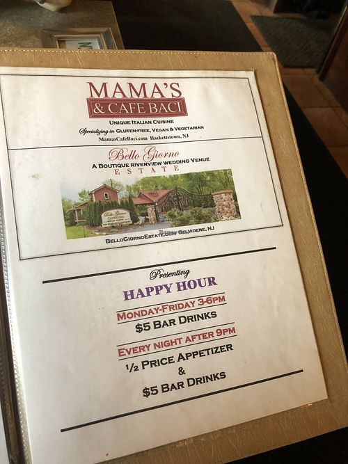 Menu 10  at Mama's Restaurant and Baci Cafe in Hackettstown