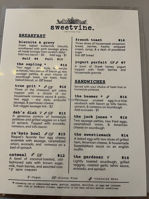   at Sweetvine Cafe & Bake Shop in Oakridge