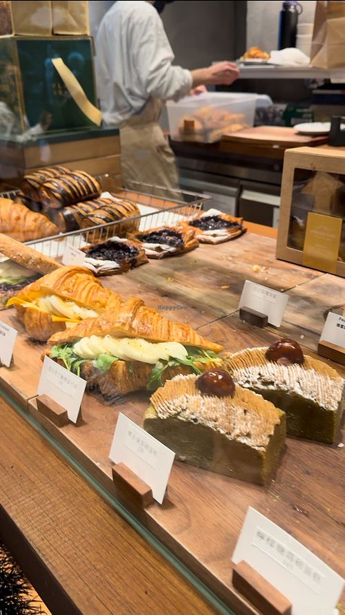 Croissant sandwich, chestnut pastry  at Preserve in Taipei