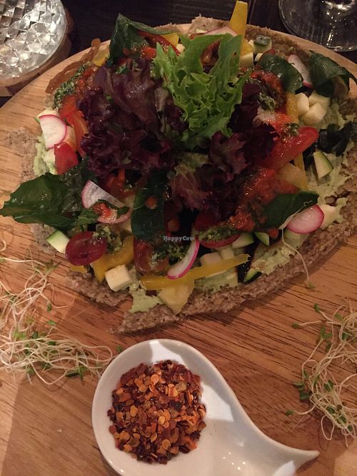 Raw pizza at Afterglow by ANGLOW in Central Singapore