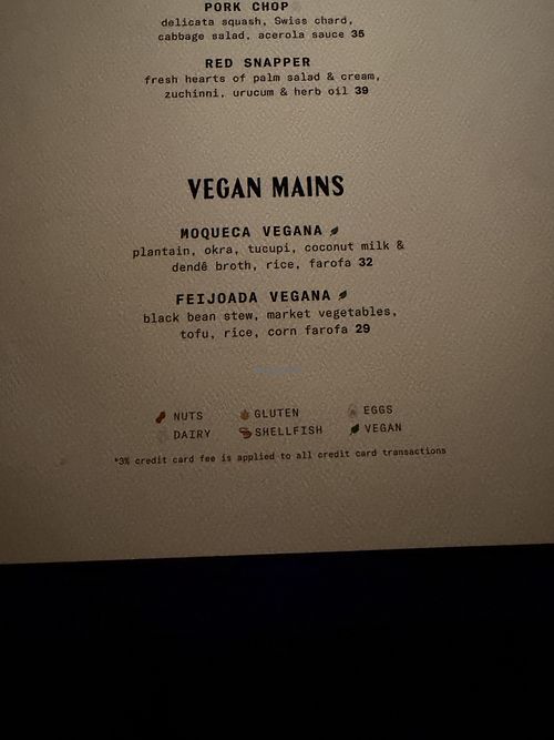 Vegan options  at Berimbau Brazilian Kitchen - Midtown in New York City