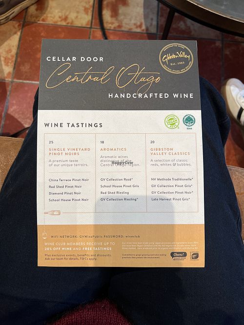Vegan wine  at Gibbston Valley Winery in Gibbston
