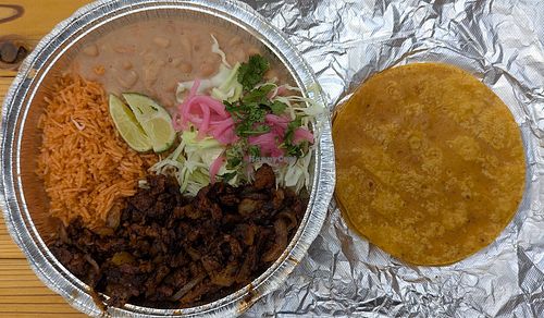 Vegan Al Pastor Plate at Tacos Fita - The Heist in Portland