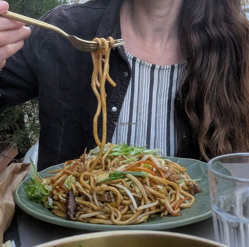 Yakisoba, with added tofu at Soya Noodle Bar in Cascais