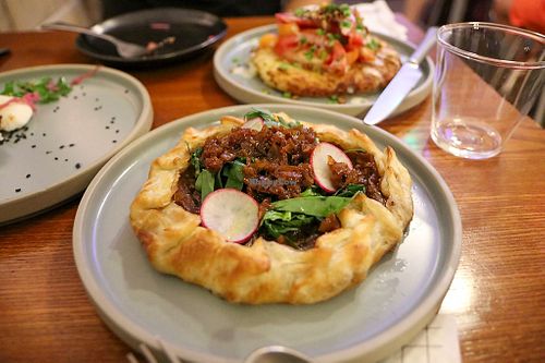 caramelised onion tart at DuLi in Beijing