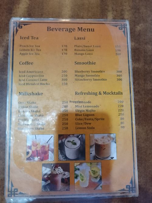 Menu 1 at Himalayan Dorjee Restaurant in Pokhara