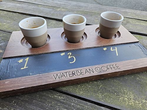 Espresso Flight at Waterbean Coffee in Belmont