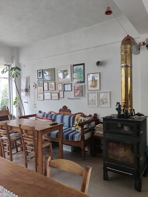 Inside the café at Visalo Ceramics & Cafe in Crete