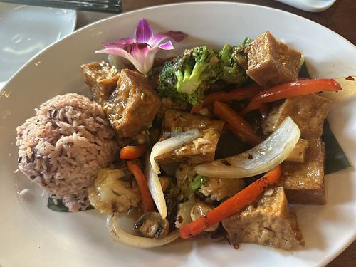 Vegetarian stir fry   at Rosemary Thai in Peabody