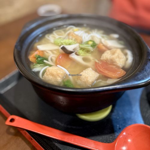 Vegan vegetable rice noodle soupp  at Little Alley Rice Noodles and Snacks  in Burwood