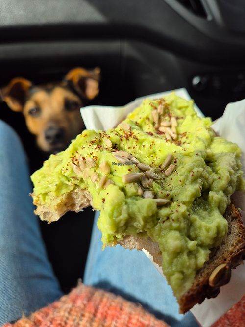 Avocado toast at The Mixing Shed Cafe in Saffron Walden