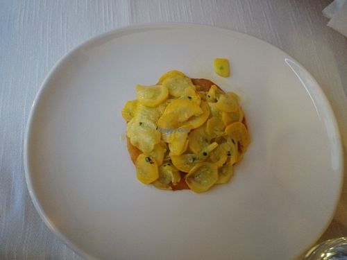 Carpaccio di zucchine gialle at Il Lughino in Seregno