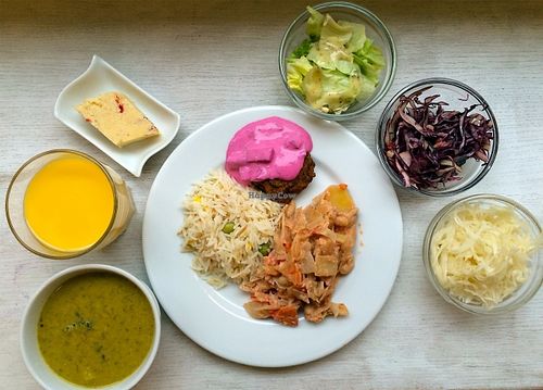 Our Daily menu example at Govinda's in Malmo