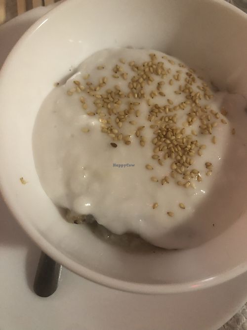 Vegan dessert with rice, coco milk and beans  at Restaurant La Tonkinoise in Clermont-ferrand