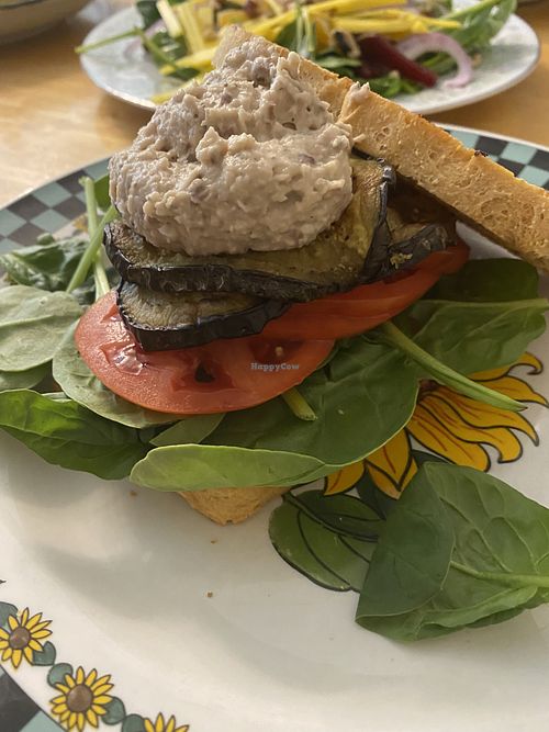 Eggplant sandwich  at Monet's Table in Tolland