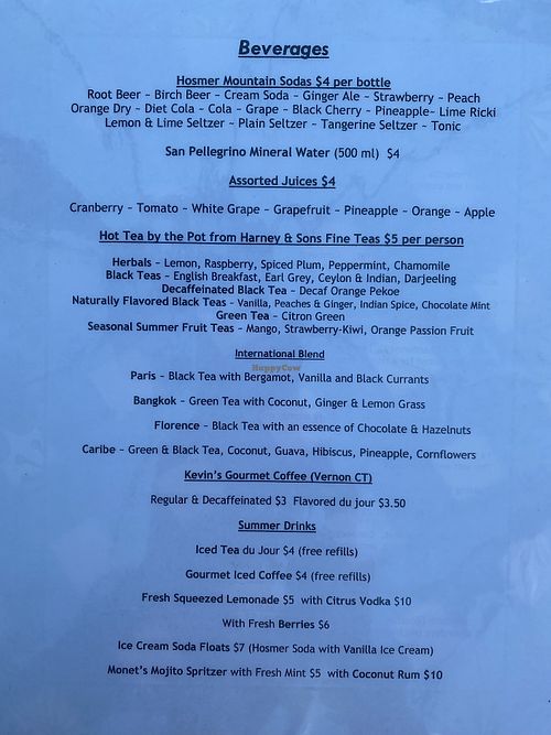 Salad & entree  at Monet's Table in Tolland