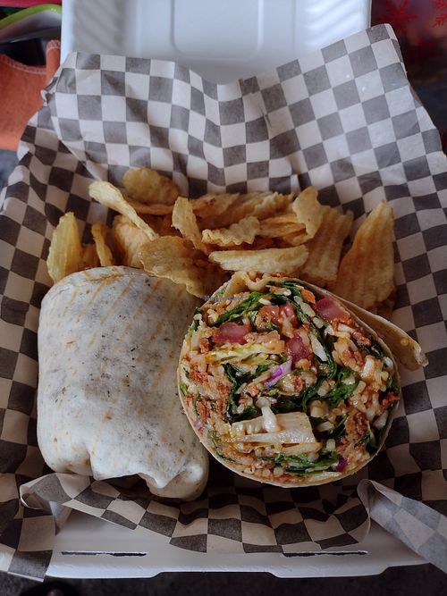 Vegan Chorizo Wrap  #Veganuary at Leaf and Ladle in Bellingham