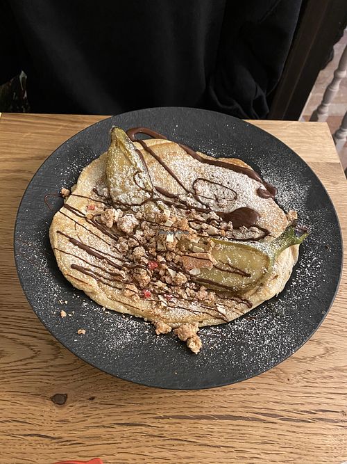 Banana 🍌 pancake 🥞  at The Green Garden in Salzburg