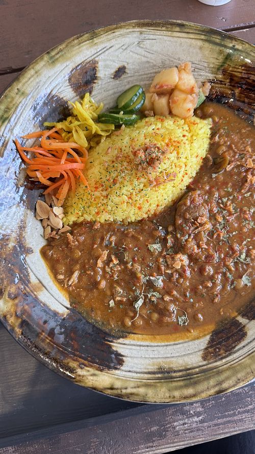 Vegan coconut curry  at Curry Parlor Sousui in Kunigami