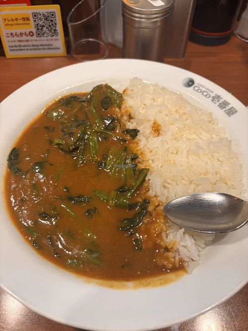Spinach veggie curry   at CoCo Ichibanya - Chuoku Kodemmacho-Shop in Tokyo