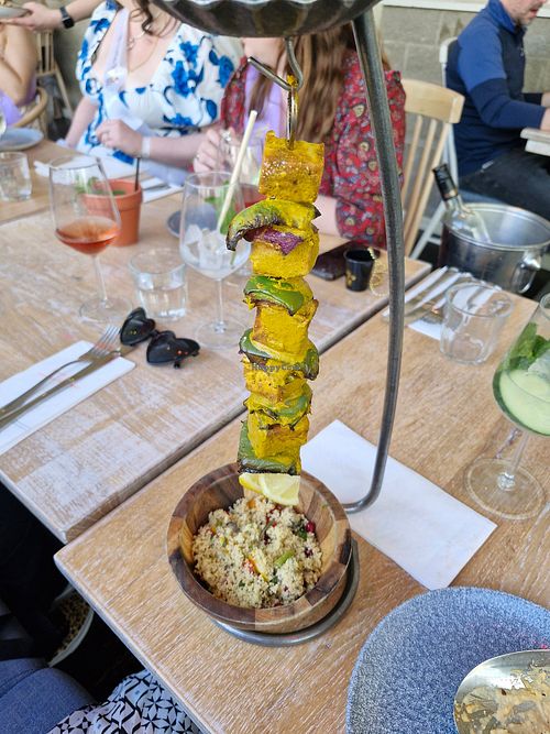 Tofu Hanging-Kebab w/ Couscous Salad (main dish) at The Botanist in Liverpool