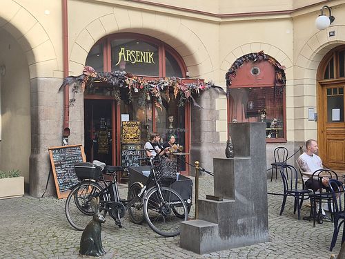 Outside at Arsenik Bistro  in Malmo