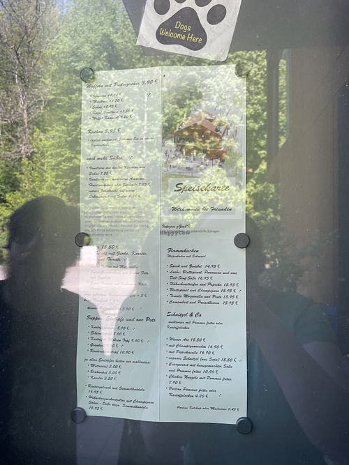 Vegan options are labeled on the menuu  at Haus Müngsten in Solingen