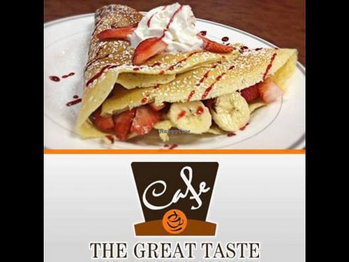 Logo with crepe at The Great Taste Cafe in San Antonio