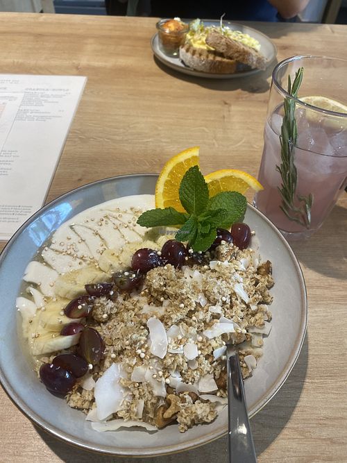 Vegan Joghurt bowl with granola made in-house.   at Maje Café & Store in Idar-oberstein