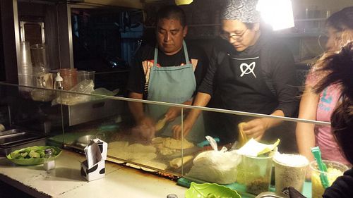 Yummy taco preparation! at Por Siempre Vegana - Food Stall in Mexico City