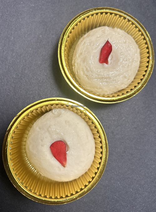 Gulab Sandesh: A melt-in-mouth Bengali dessert - with dash of rose essence, contains soy & nuts, gluten-free   at Vegan Daily  in Kolkata