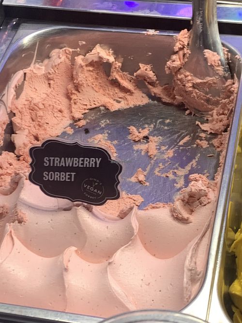 Strawberry sorbet  at Gino's Gelato  in Dublin