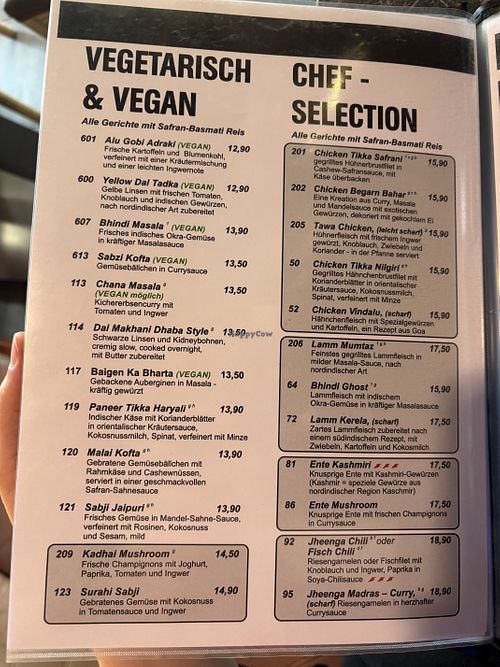 Menue   at Surahi in Landshut