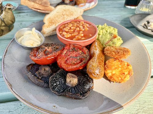Vegan breakfast  at The Lazy Trout  in Leek