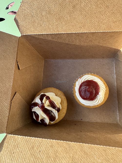 Blackberry and cranberry cupcakes  at Likely Ivy in Portland