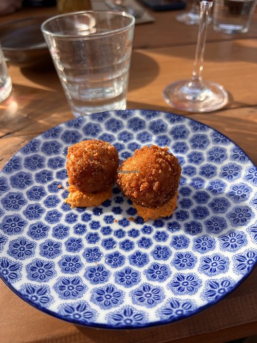 Spicy pumpkin arancini  at Arvo Wine Bar in Portarlington