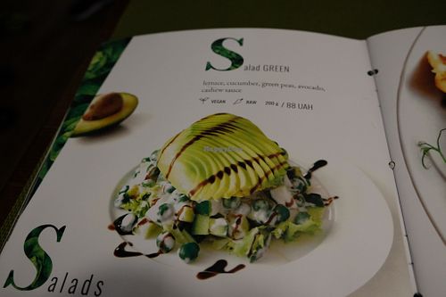 Menu at Green Cafe & Shop in Lviv