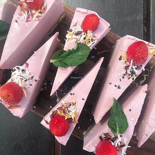 strawberry cheesecake at Marie Anita's in Gold Coast