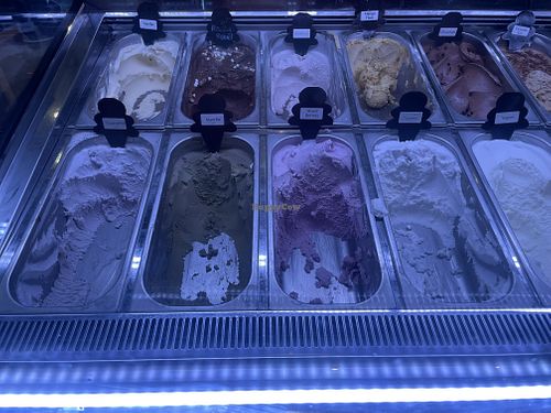 Guava fruit (bottom left), matcha (next to it), and coconut (4th from left on bottom)  at Grwnd in Siargao