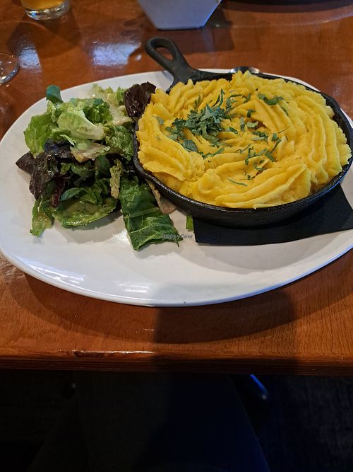 Vegan curried shepards pie at Sunset Alehouse  in Issaquah