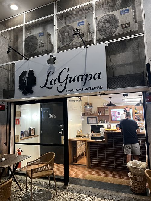 Sign  at La Guapa Empanadas in Rio De Janeiro