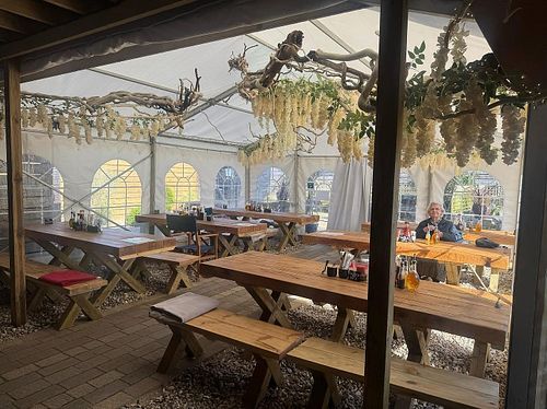 Great setting and easily accessible   at Bangers Natural Café  in Littlehampton