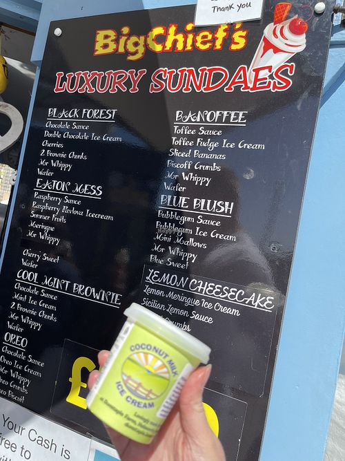 Vegan chocolate ice cream | May 2025  at Big Chief Waffles  in Woolacombe