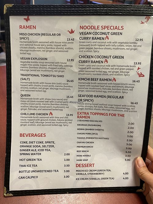 Menu  at Kawa Ramen in New Providence