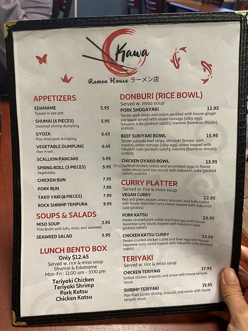 Menu  at Kawa Ramen in New Providence
