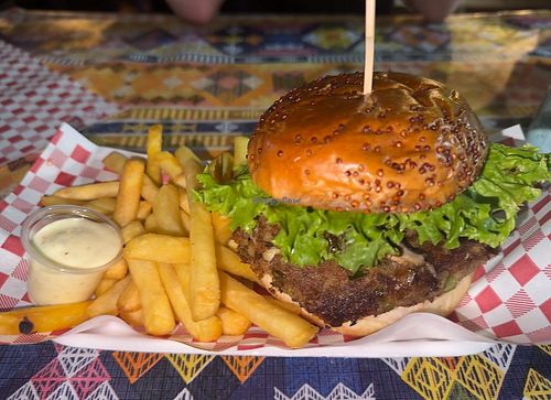 Cabana 13 Vegana - hamburguesa de lentejas  at Cabaña 13 in Santander