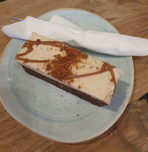 Biscoff cake at Bean & Brush Art Cafe  in Sale