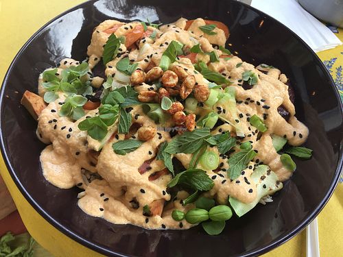 Thai salad at Blossom Vegetarian Cafe in Ottawa
