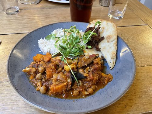 Veg curry, confirmed as vegan   at The Red Lion in Skipton